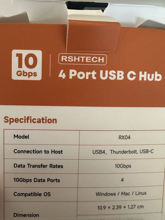 4 Port USB C HuB 10 Gbps