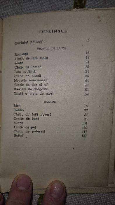 Carte veche românească Cantece Țigănești anii 50