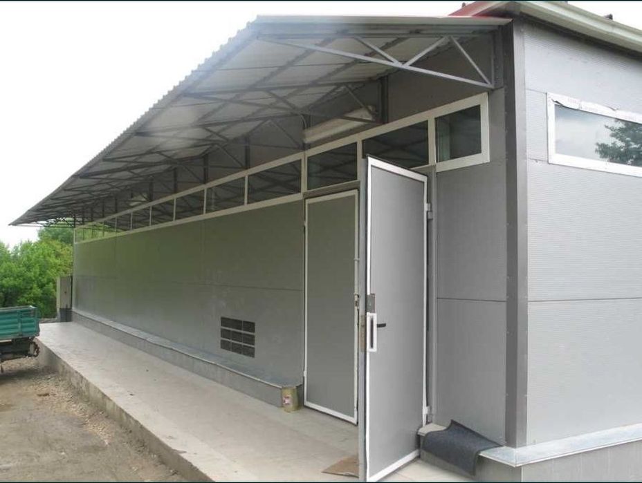 Metallakonstruksiya Angar / zavod / ofis / magazin / Sendvich panel