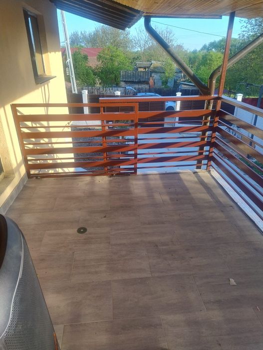 Scara exterioara și  balustrada cu poarta mica rulanta