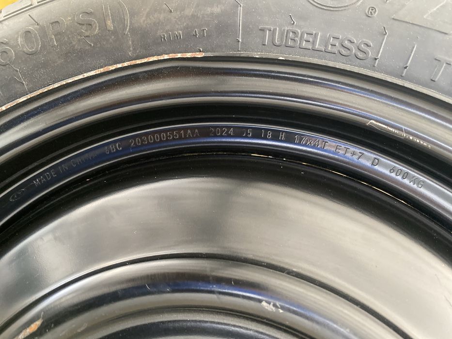 Резервна гума патерица T125/80R17   / 5x108