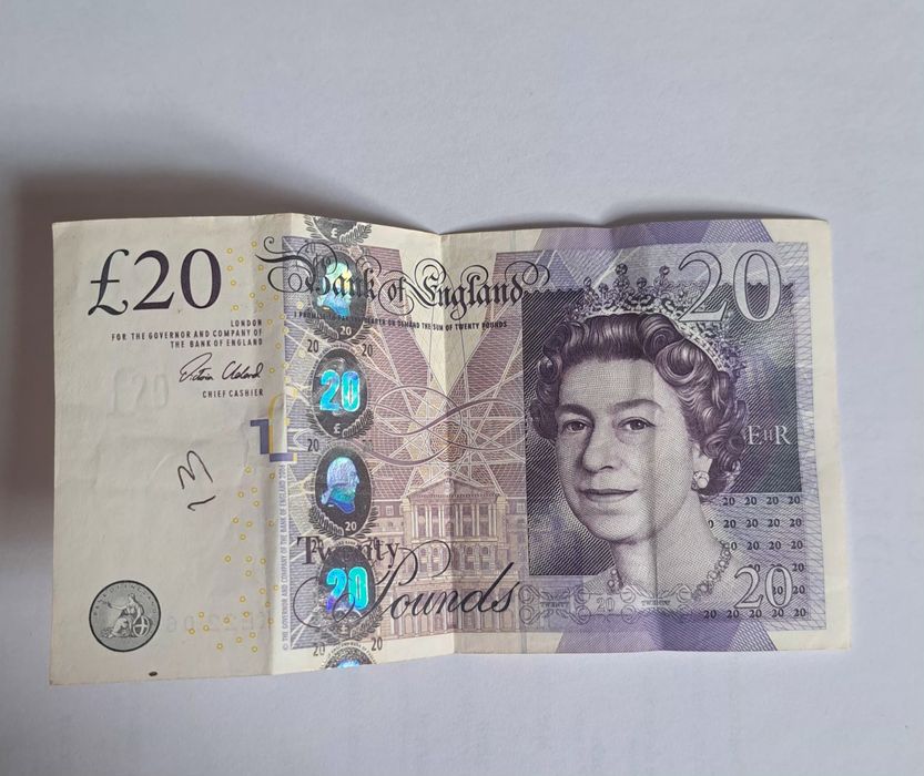 Bancnotă veche 20 £ - pentru colecționari