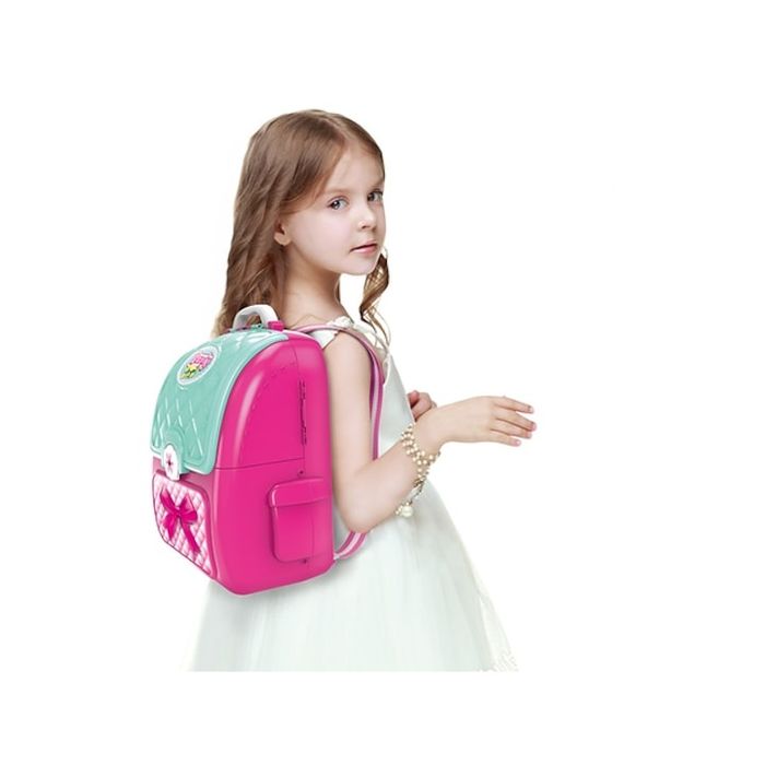 Тоалетка с микрофон, звук, светлина и раница Make-Up ARTIST с гримове