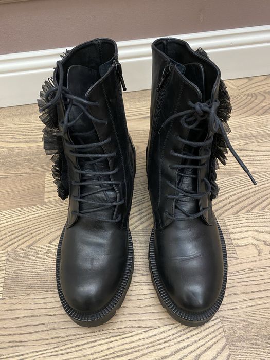 Ботинки кожаные демисезонные