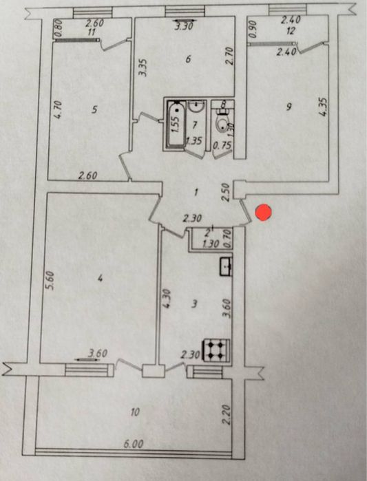 Квартира спец план Хадра 4 комнатная