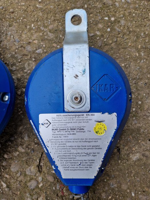 Dispozitiv siguranta Ikar, nacela, macara, asigurare cablu