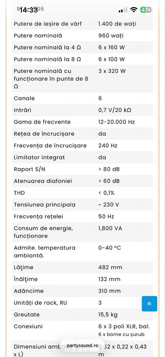 Amplificator Monacor