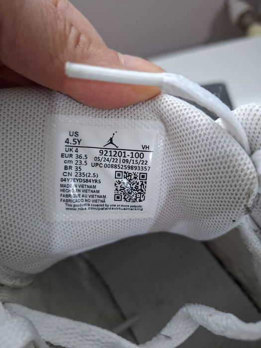 Nike Air Jordan Flight Origin 4 Alb, marime 36,5, 23,5 cm