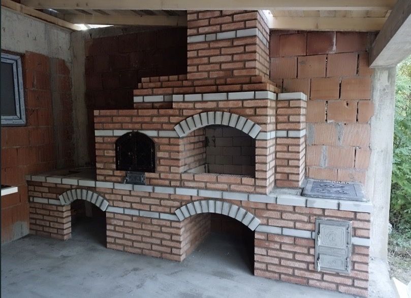 Montaj grătare din cărămidă