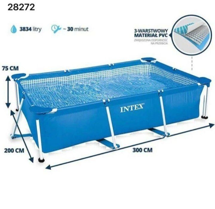 INTEX BASEN  uzunlig:300 cm eni:200 cm balandligi:75 cm