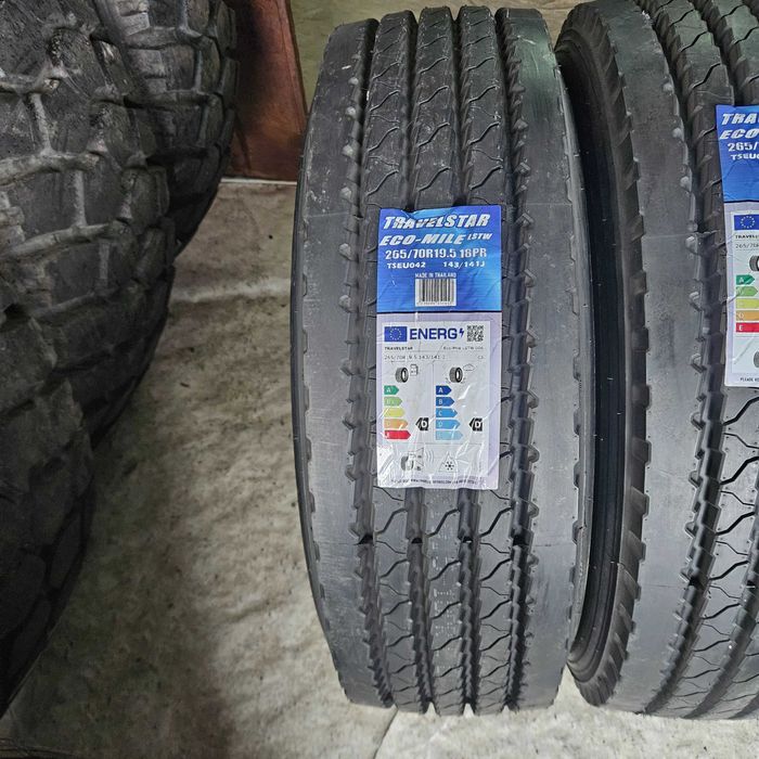 Нови тежкотоварни гуми 265/70R19.5 TravelStar LSTW 143/141J 18PR M+S 3PMFS DOT2025 Thailand