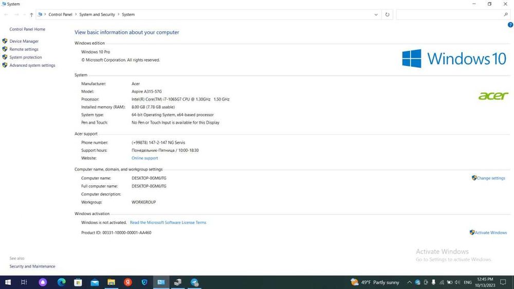 ИГРОВОЙ  Acer  Aspire A315-57G