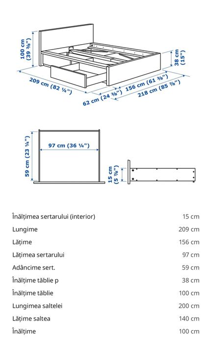 Pat 140×200 cu saltea Dormeo Mrmory I Silver