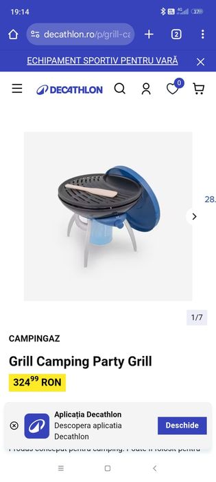 Grill champing pe gaz