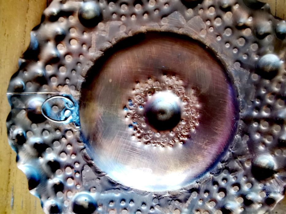 Чиния от мед масивни ръчно изработени медни занаятчийски пана 9 бр.