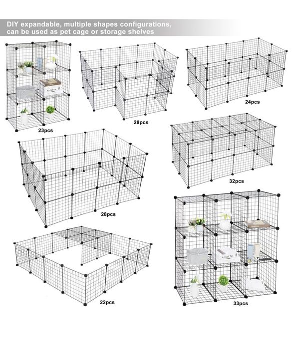 Вольер для животных, 12 секций для собак кошек, цыплят и тд