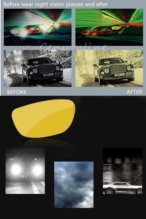 Ochelari de condus noaptea! Unisex! 70 lei