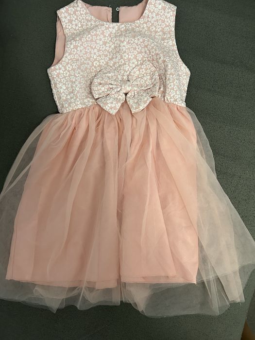 Детски комплект рокля, жилетка и обувки