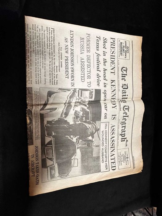 Ziar britanic The Daily Telegraph din data de 23 noiembrie 1963