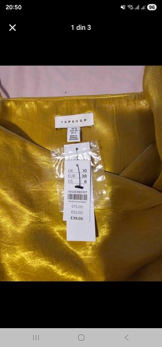 Rochie de culoare Gold