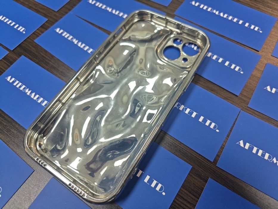 2 броя Кейс за iPhone 15 Plus + с 3D ефект Silver / Сребрист case protector