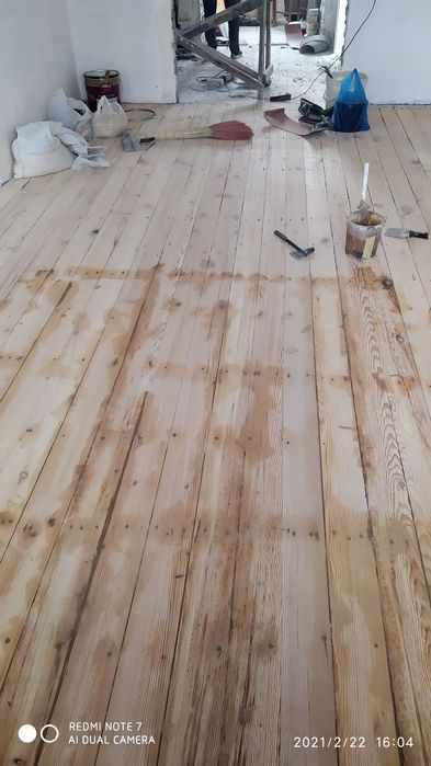 Настил паркета и деревянных полов. Шлифовка на 220v