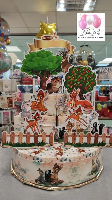 Картонена торта Замръзналото кралство Блуи Скай Барби Батман Соник