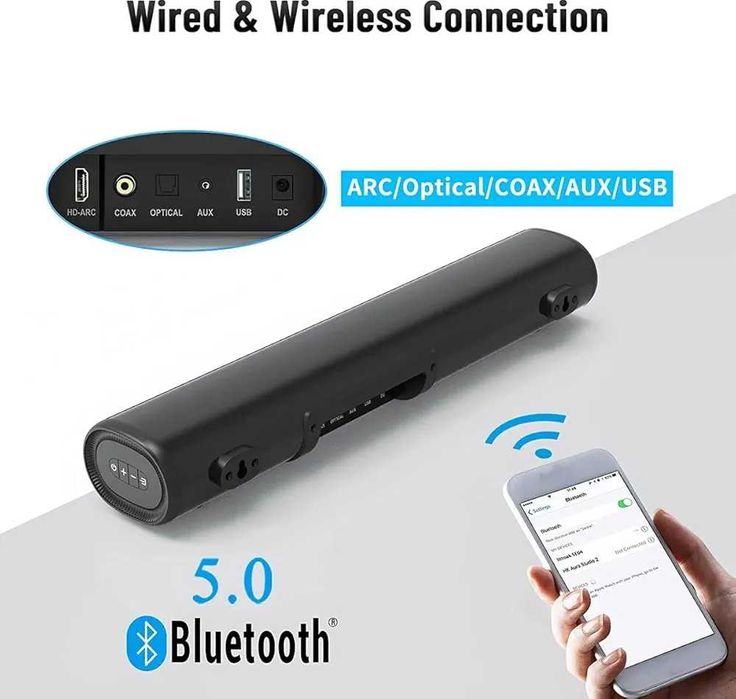 Soundbar Winnes cu subwoofer pt.TV, Bluetooth 5.0 Usb, Aux Sigilat !