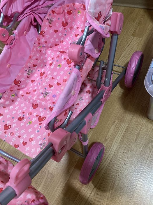Игрушечня коляска, розовая