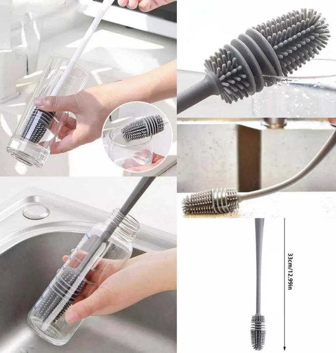 Силиконова четка за измиване на чаши и бутилки