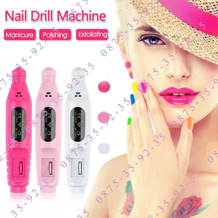 Електрическа пила-писалка за нокти, маникюр педикюр. Мощен Дремел 220V