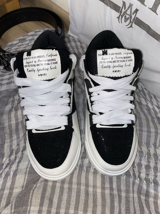 Adidasi Amiri Ma1 cu cristale
