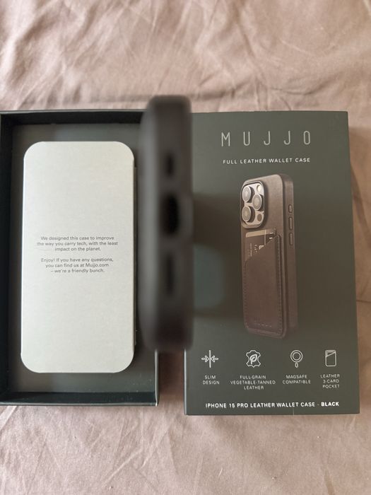 Mujjo Премиум кейс Iphone 15 Pro