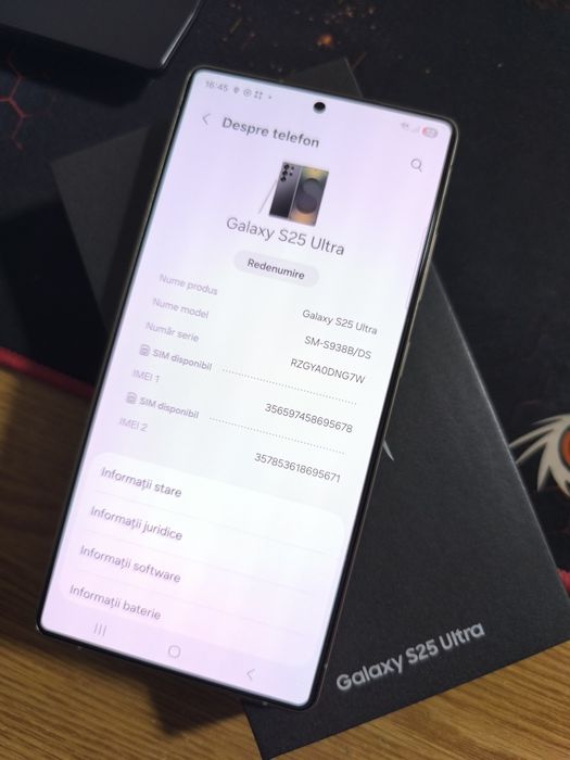 Samsung Galaxy S25 Ultra 512Gb Garantie 4 ani Titanium Black