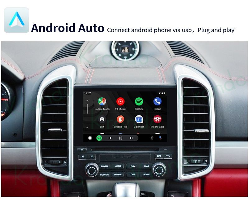 Carplay Android PCM 3.1 Auto,Apple Porsche Cayenne,Panamera,Cayman.