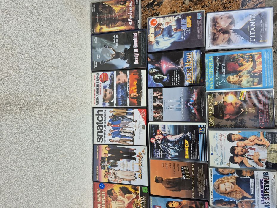 Vând 54 casete video VHS originale filme,western Acțiune,Crime