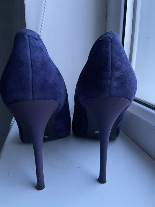 Туфли замшевые синие