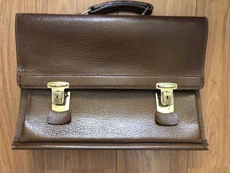 Бизнес ретро  чанта - естествена телешка кожа