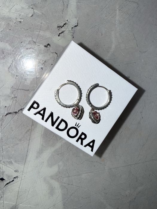 Серьги Pandora «Розовое сердце»