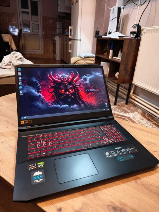 Laptop Gaming Acer Nitro, Ryzen 7 5800H, RTX 3060, 16GB, 512GB, 17.3"
