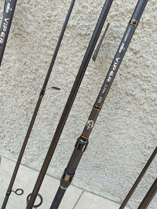 Set 4 Lansete din Carbon - Carp - Viper  3,9m 3,5lbs