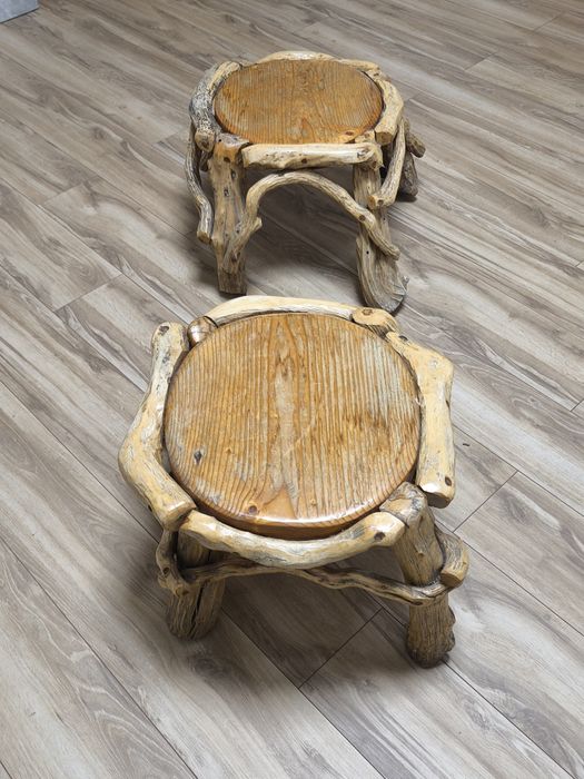 Дървени табуретки от корени 2броя