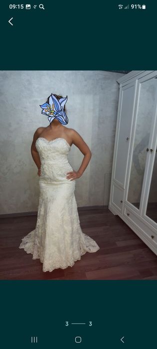 Свадебное платье,размер 44-46