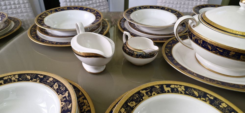 Set serviciu Zepter pictat manual, aurit