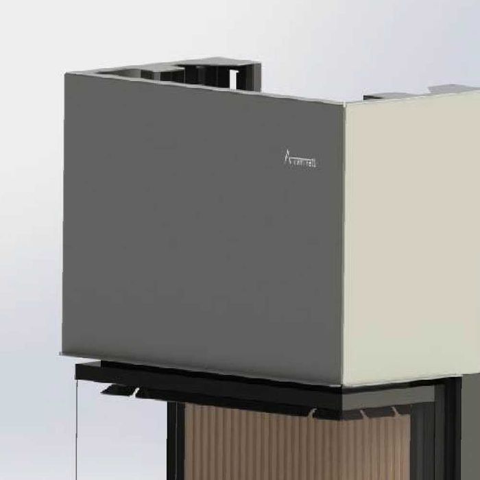 Semineu metalic pe lemne CRYSTAL 80 – ECO