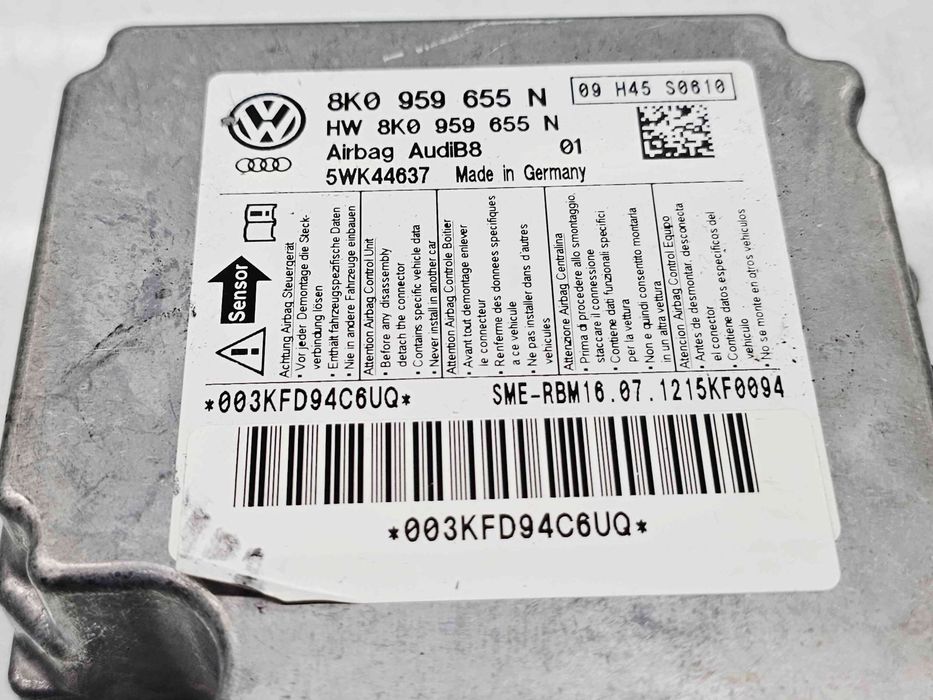 Calculator airbag  AUDI A5 (8T3) [Fabr 2007-2015] 8K0959655N 2.0 TDI C