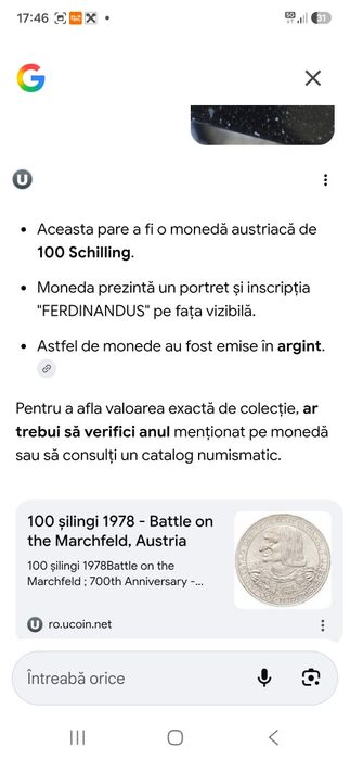 Vand monede de argint