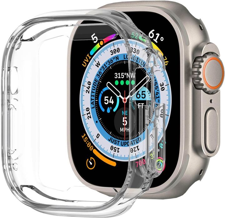 Apple Watch Ultra / Series 11 10 / SE / Мек силиконов кейс с протектор