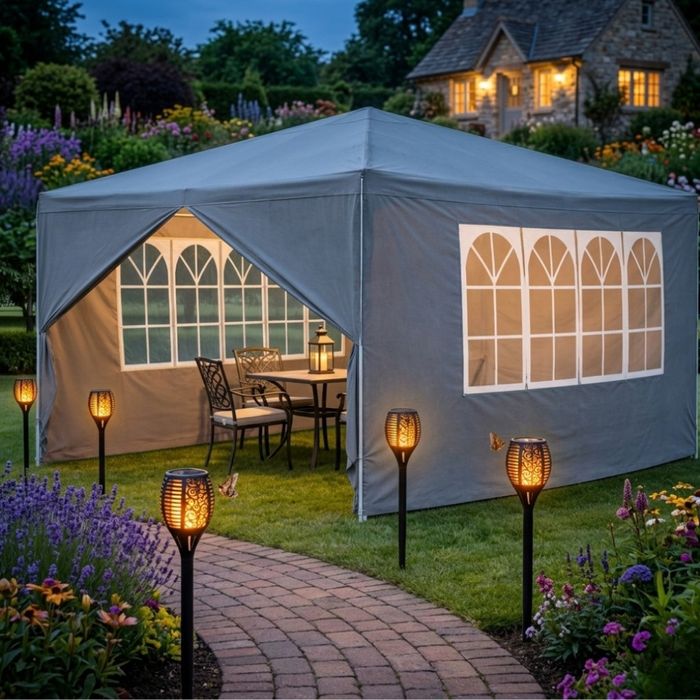 Просторна градинска шатра - стабилна конструкция и водоустойчива рамка