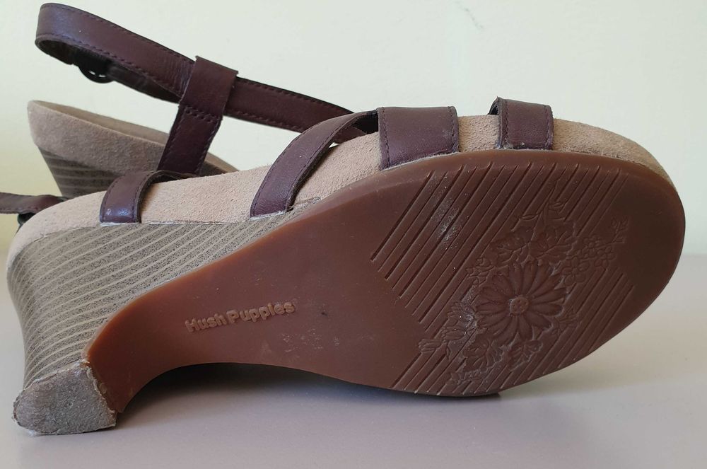Hush Puppies сандали на платформа, естествена кожа